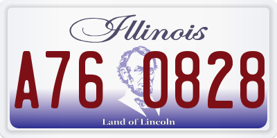 IL license plate A760828