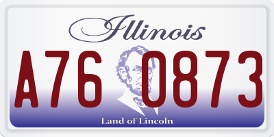 IL license plate A760873
