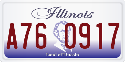 IL license plate A760917