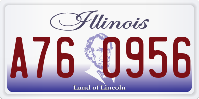 IL license plate A760956