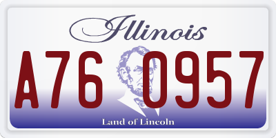 IL license plate A760957