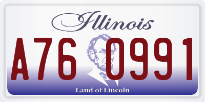 IL license plate A760991