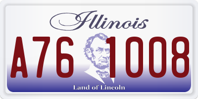 IL license plate A761008