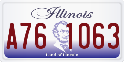 IL license plate A761063
