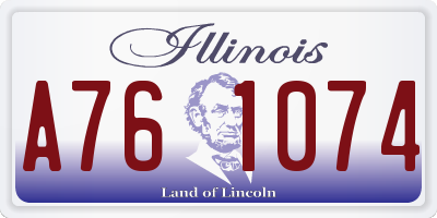 IL license plate A761074