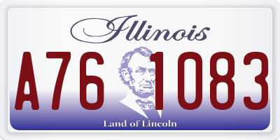 IL license plate A761083