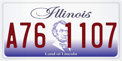 IL license plate A761107