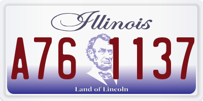 IL license plate A761137