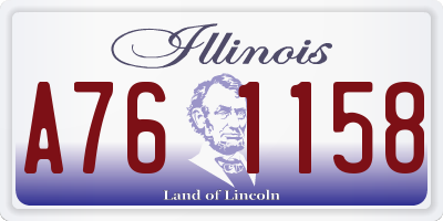 IL license plate A761158