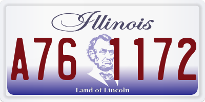 IL license plate A761172