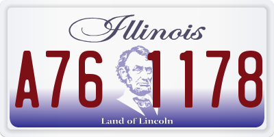 IL license plate A761178
