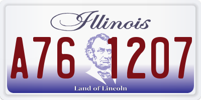 IL license plate A761207