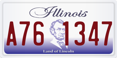 IL license plate A761347