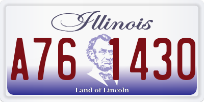 IL license plate A761430