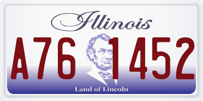IL license plate A761452