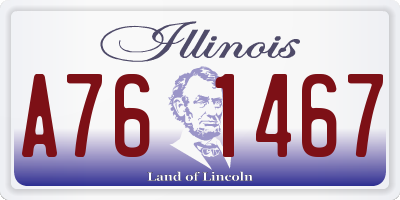 IL license plate A761467