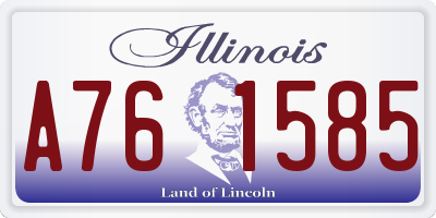 IL license plate A761585