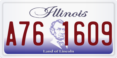 IL license plate A761609