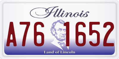 IL license plate A761652