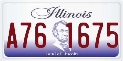 IL license plate A761675