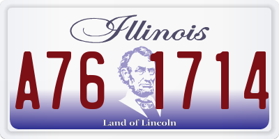 IL license plate A761714