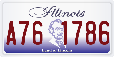 IL license plate A761786