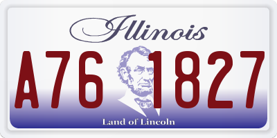 IL license plate A761827