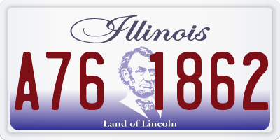 IL license plate A761862