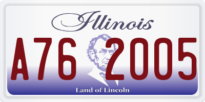 IL license plate A762005