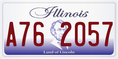 IL license plate A762057