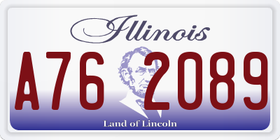 IL license plate A762089