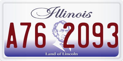 IL license plate A762093