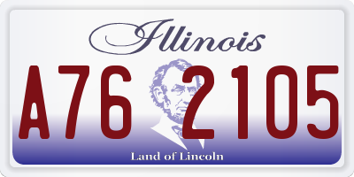 IL license plate A762105