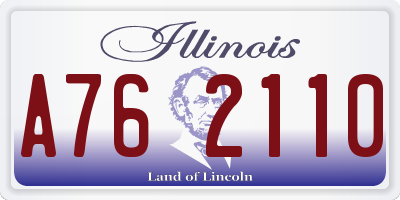 IL license plate A762110