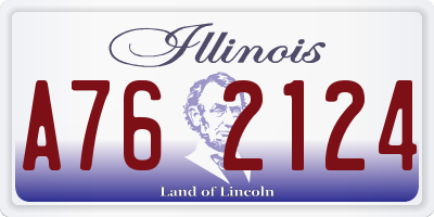 IL license plate A762124