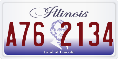 IL license plate A762134