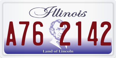 IL license plate A762142
