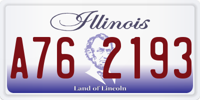 IL license plate A762193