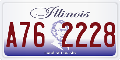 IL license plate A762228