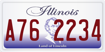 IL license plate A762234