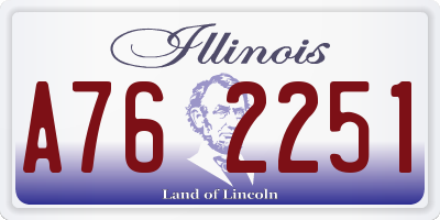IL license plate A762251