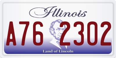 IL license plate A762302