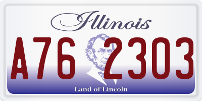 IL license plate A762303