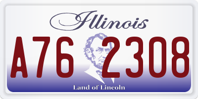 IL license plate A762308