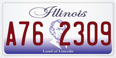 IL license plate A762309