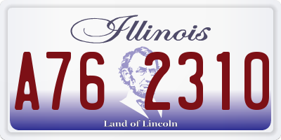 IL license plate A762310