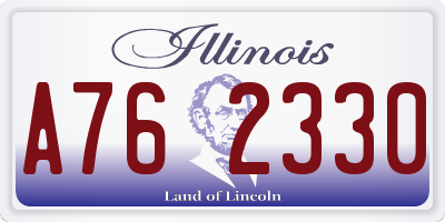 IL license plate A762330