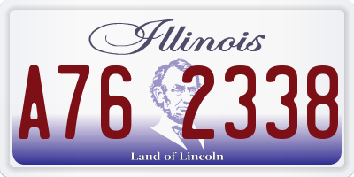 IL license plate A762338