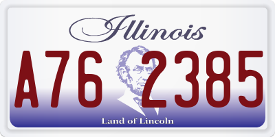 IL license plate A762385