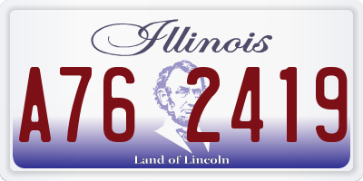 IL license plate A762419